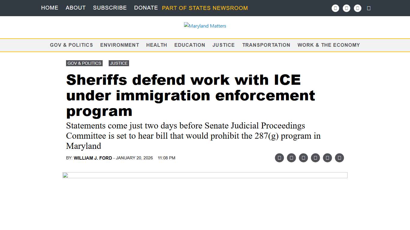 Sheriffs defend work with ICE under immigration enforcement program - Maryland Matters