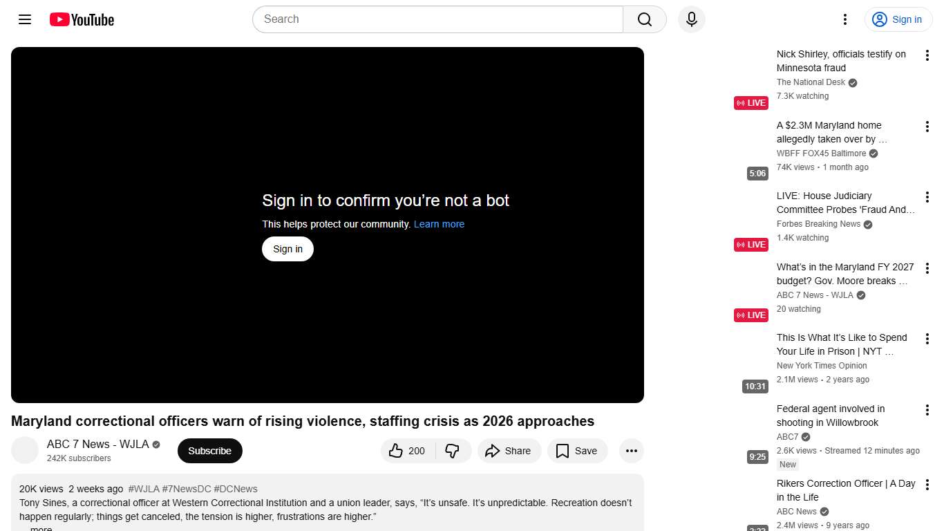 Maryland correctional officers warn of rising violence, staffing crisis as 2026 approaches - YouTube